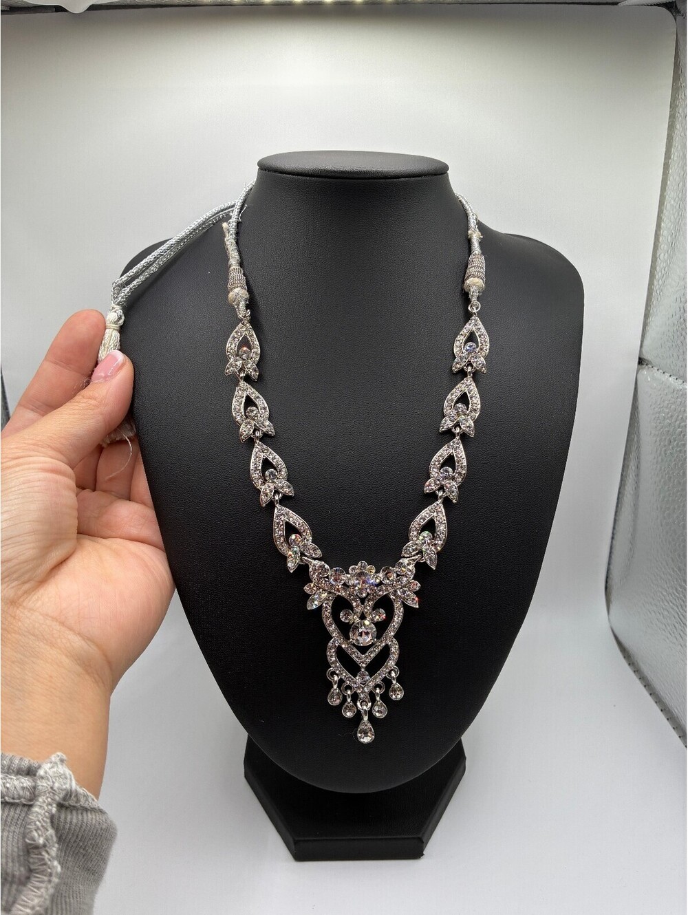 Adjustable Diamond Statement necklace